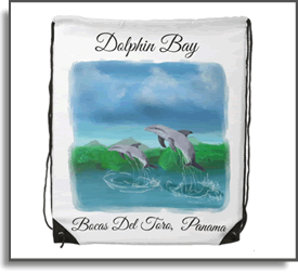 Dolphin Bay II  - Island Art by Yotigo Backpack
